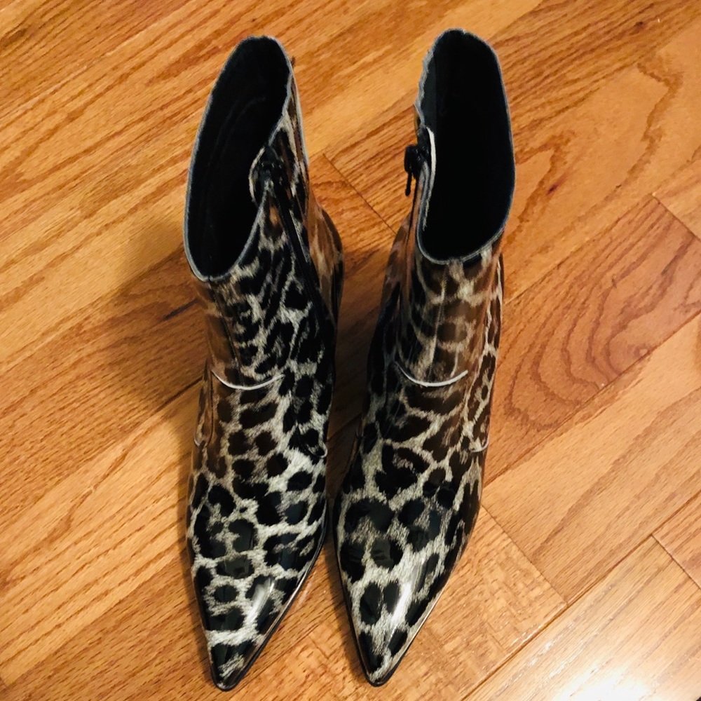 Jeffrey Campbell Leopard Cheetah Patent Boot